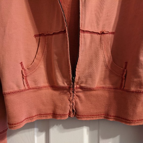Aeropostale salmon full-zip hoodie sz M - Picture 6 of 11